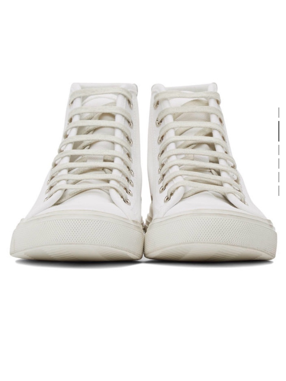 Saint Laurent white canvas Malibu sneakers - Picture 2 of 7